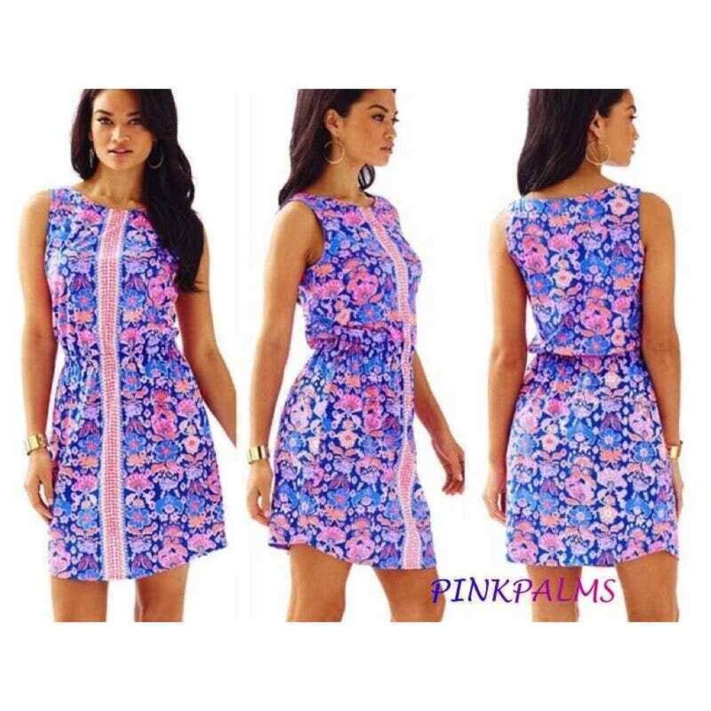 LILLY PULITZER • windward dress werk it engineered marlow in iris blue